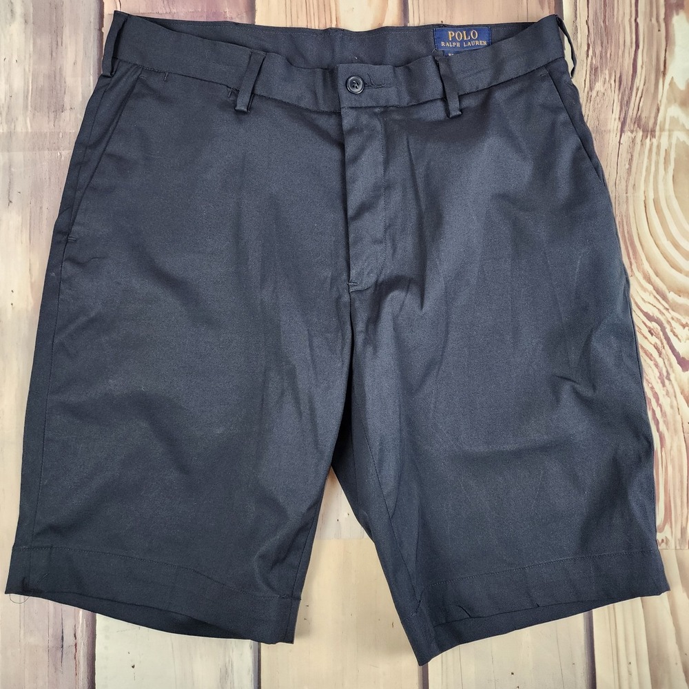 Polo Ralph Lauren Performance Chino Shorts Mens 32 Navy Blue Lightweight 10"‎